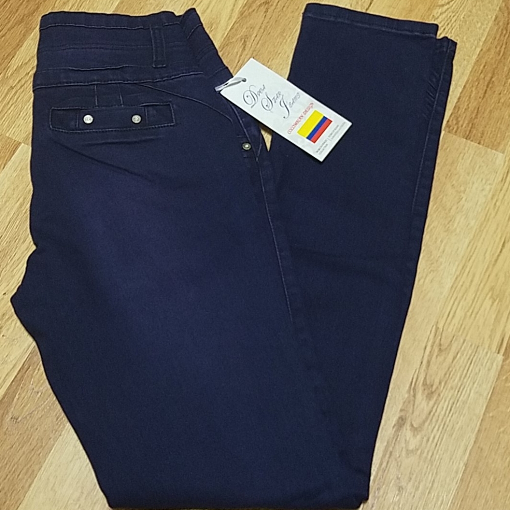 Dark blue/purple high waisted jegging jeans